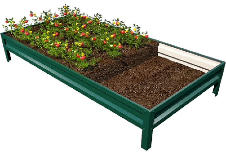 Градинска леха Primaterra GARDEN 200х100х20 см GREEN